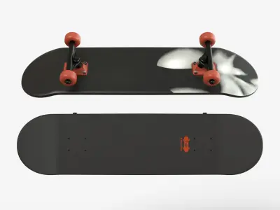 Three Realistic Skateboards 3D model