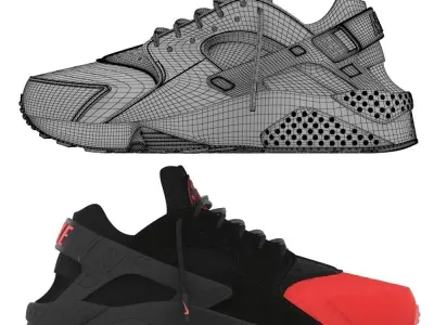 Nike Air Huarache Custom 3D model