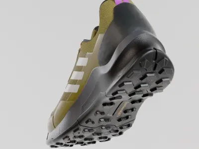outdoor shoes adidas terrex ax4 photorealistic 3D model