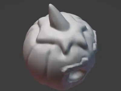 Cute afraid Pumpkin  Free 3D model