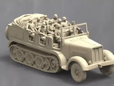 sd kfz 7 1  3D print model