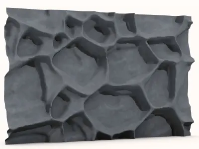 Freeform Stone Wall Asset 3D model
