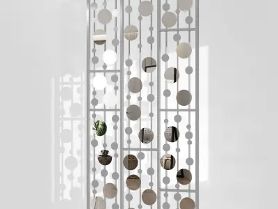 Mirror silver and gold 3D model