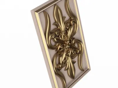 Rosette Carved Decoration CNC 028 Low-poly 3D model
