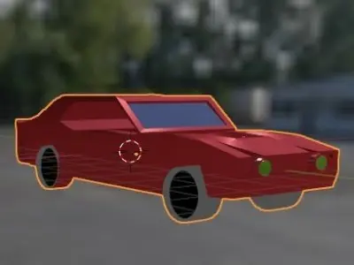 car 3d model blender Low-poly 3D model