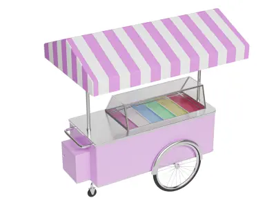 ice cream cart 3D model