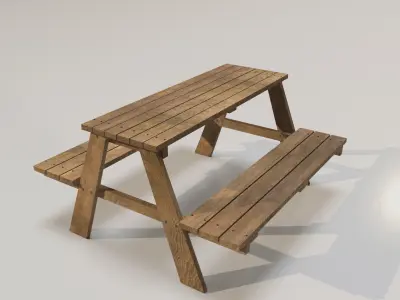 IKEA picnic table for kids 3D model