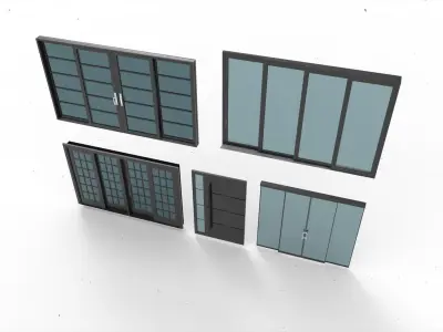 Door window model 1 3D model
