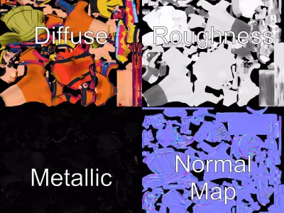 Vibrant Climbing Adventurer model pack Low-poly 3D model