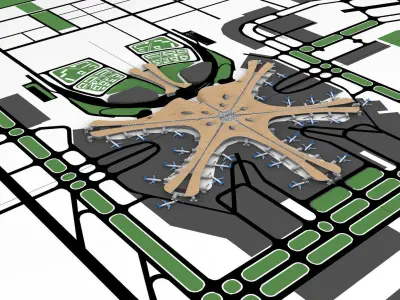 Beijing Daxing International Airport 3D model