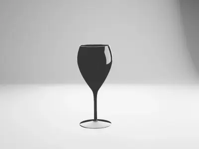 Wine glass  Free low-poly 3D model