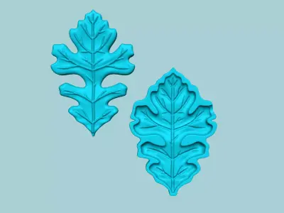 Bur Oak Tree Leaf - Molding Artificial EVA Craft 3D print model