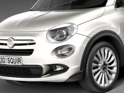 Fiat 500X 2015 3D model