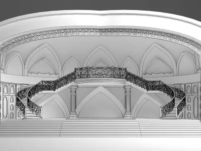 Sheesh Mahal Wedding Stage 3D model