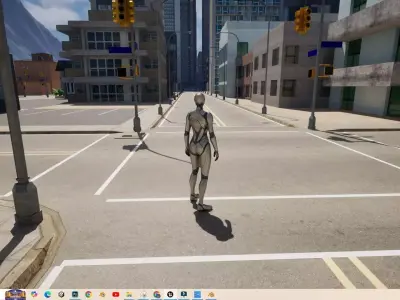 UE5 City Complete Level - DAY Low-poly 3D model