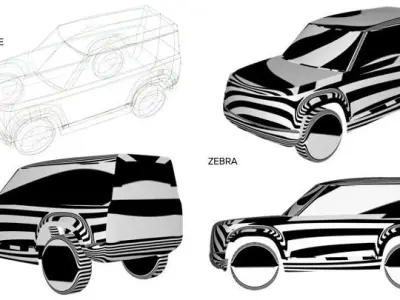 Landrover Defender 90 Alias Model Form 3D model