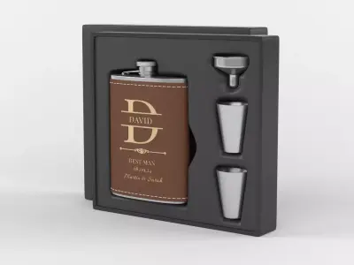 Personalized Flask Set 3D model