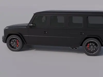 Mercedes-Bena G63 Guard Low-poly 3D model