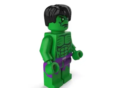 The Hulk lego 3D model