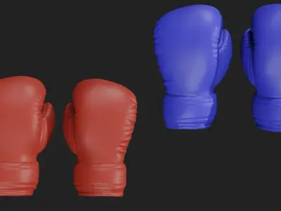 Boxing gloves Low-poly 3D model