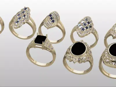 MULTIPLE RINGS 3D model