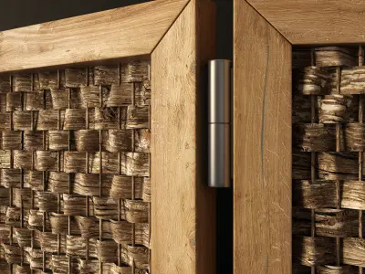 Wood screen decor n1 3D model