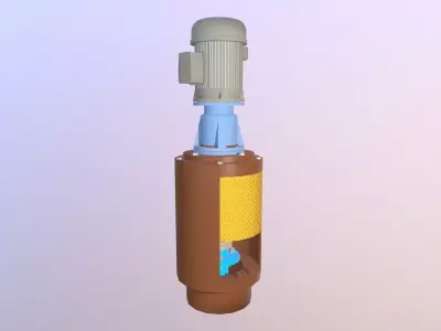 Motor Pump Low-poly 3D model