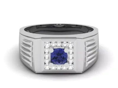 Solitaire Engagement Wedding Women Ring 3D print model get