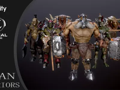 PACK clan warriors 3D Model Collection