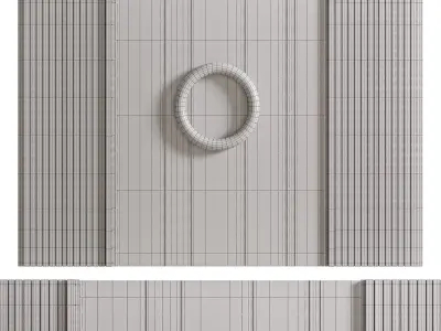 Decor wall with circle in middle 3D model