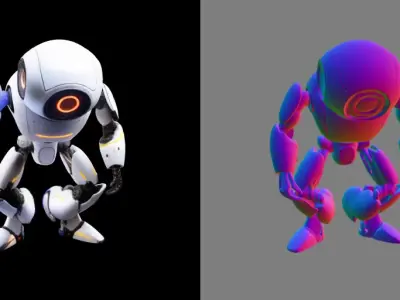 single eye humanoid robot white polish Free low-poly 3D model