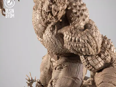 B3DSERK Killer Croc Sculpture 3D print model