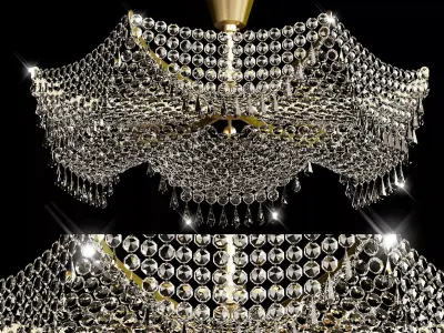 crystal Modern chandelier luxury 3D model