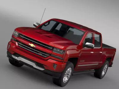 Chevrolet Silverado LTZ Z71 Crew Cab GMTK2 St Box 2016 3D model
