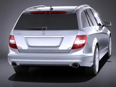 Mercedes-Benz C class Estate 2012 VRAY 3D model