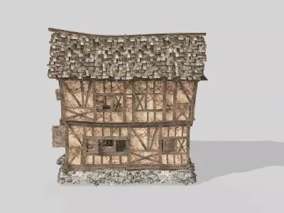 Thatch Hut House 04 For Games and Films 3D Model Low-poly 3D model