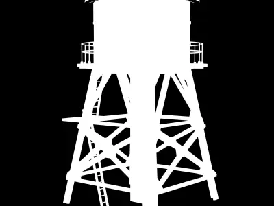 WATER TANK Low-poly 3D model Low-poly 3D model