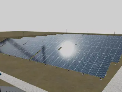 500 kWp AC SOLAR PLANT SITE 3D model