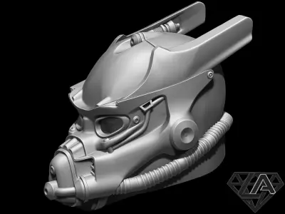 Fallout Enclave custom helmet 3D print model