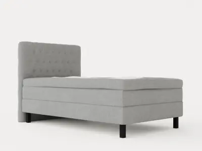 Lucky Complete Bed Package 120x200 Polyeter Diamond Bed Wave Low-poly 3D model