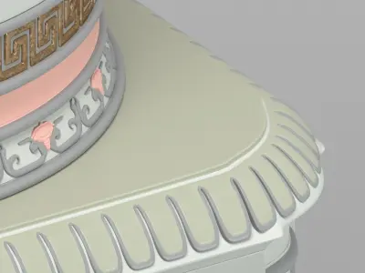 Swedish Kolonn Kakelugn 3D model