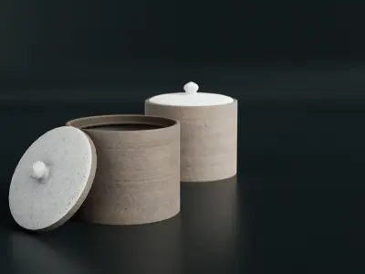 Ceramic Cup Low-poly 3D model