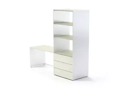 White Eileen Frank Luxury Class Modular Shelf System 3D model