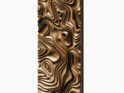 Parametric liquid wood line panel n1 3D model
