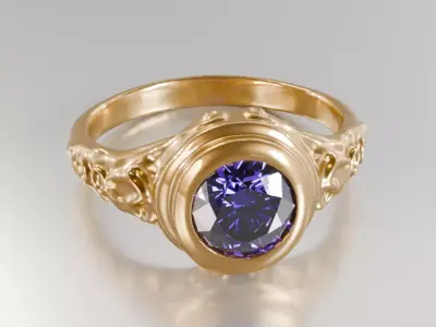 Shadow Orchid Ring - 3D Free print ready Free 3D print model Free 3D print model