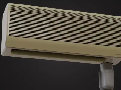 Old Moderately Dirty Air Conditioner 05 Low-poly 3D model