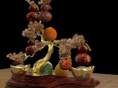 Chinese gourd tree 3D model