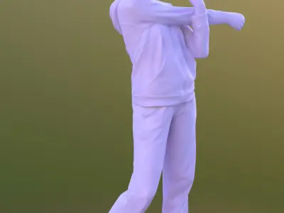 Francine 10334 - Standing Sport Girl Low-poly 3D model