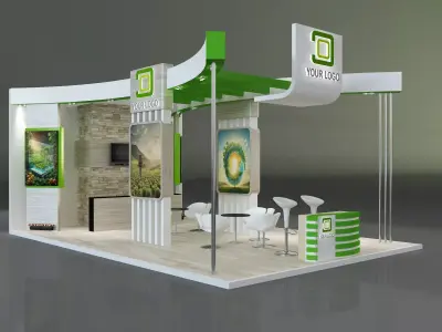  Booth Exhibition Stand a233a 3D model