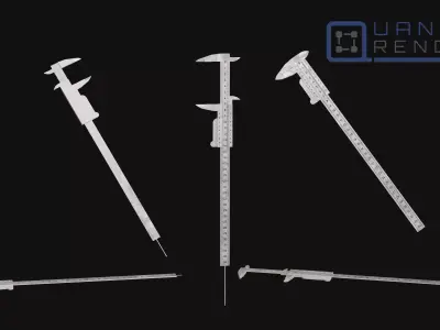 Caliper 001 Low-poly 3D model